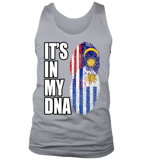 Malaysian And Uruguayan Mix Heritage DNA Flag Tank Top Unisex