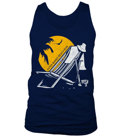 Outer Banks Beach Bum OBX Shell White Vintage Tank Top Unisex