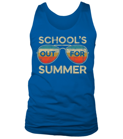 Retro Sunset Last Day of School Summer Break Vacy Tank Top Unisex