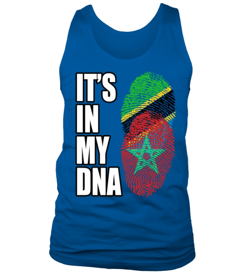 Tanzanian And Moroccan Vintage Heritage DNA Flag Tank Top Unisex