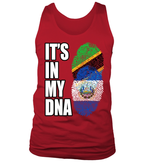Tanzanian And Salvadoran Vintage Heritage DNA Flag Tank Top Unisex