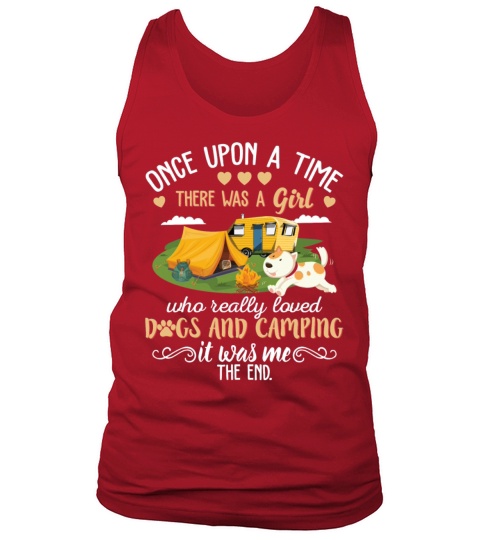 There Was A Girl Who Really Loved Dogs And Camping Tank Top Unisex