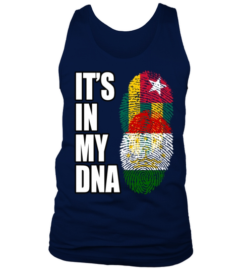 Togolese And Tajikistani Mix Heritage DNA Flag Tank Top Unisex