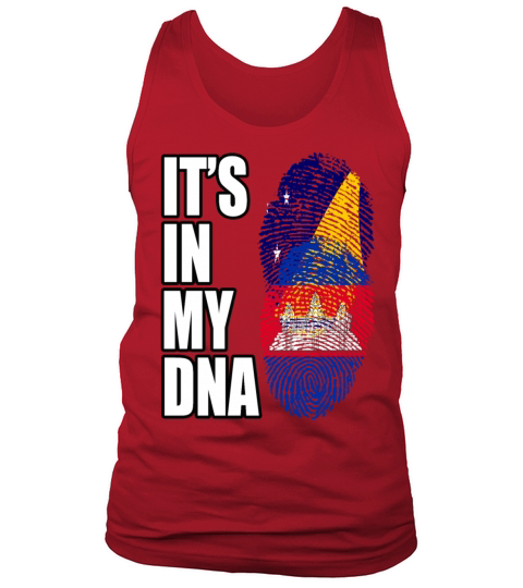 Tokelauan And Cambodian Mix Heritage DNA Flag Tank Top Unisex