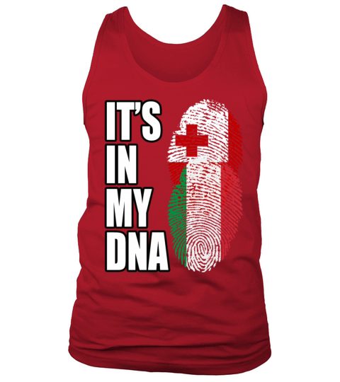 Tongan And Italian Mix Heritage DNA Flag Tank Top Unisex