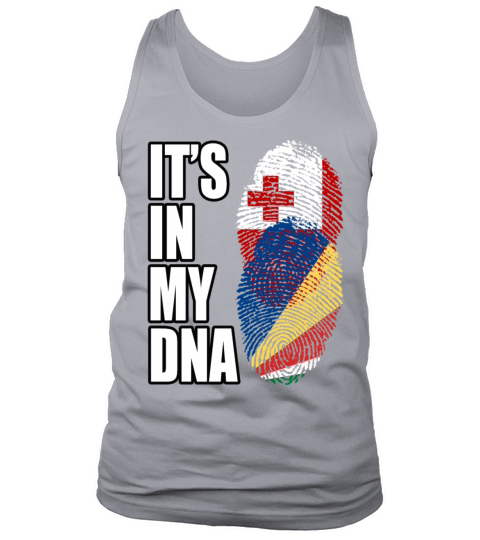 Tongan And Serbian Mix Heritage DNA Flag Tank Top Unisex