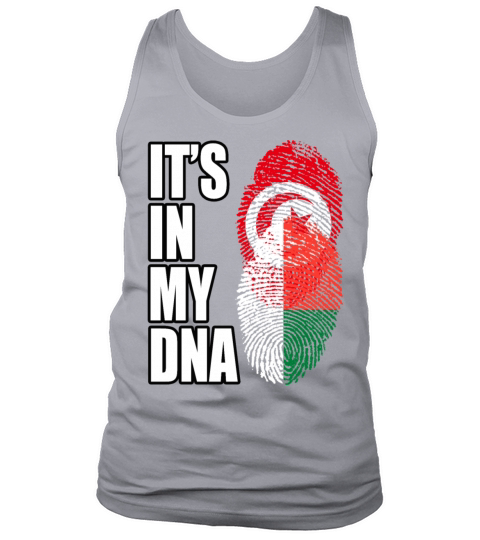 Tunisian And Malagasy Mix Heritage DNA Flag Tank Top Unisex