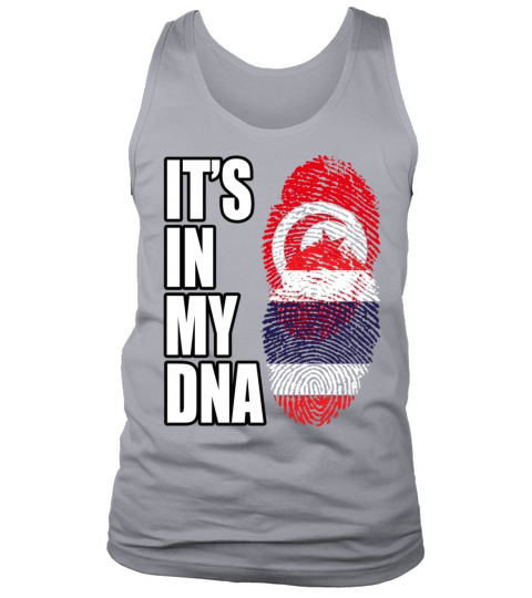 Tunisian And Thai Mix Heritage DNA Flag Tank Top Unisex