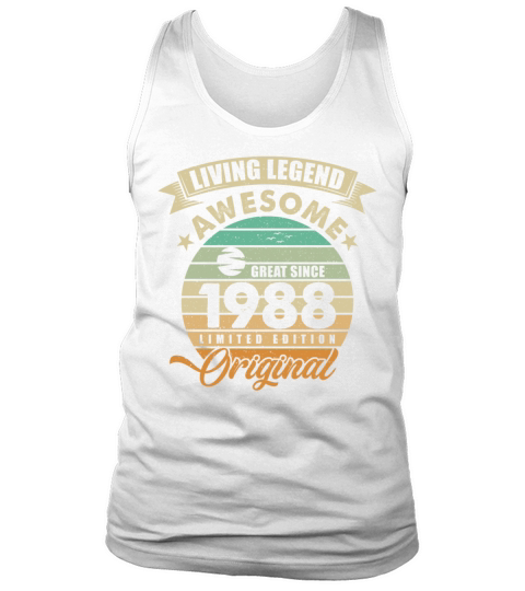 Vintaga 1988 Birthday Tank Top Unisex