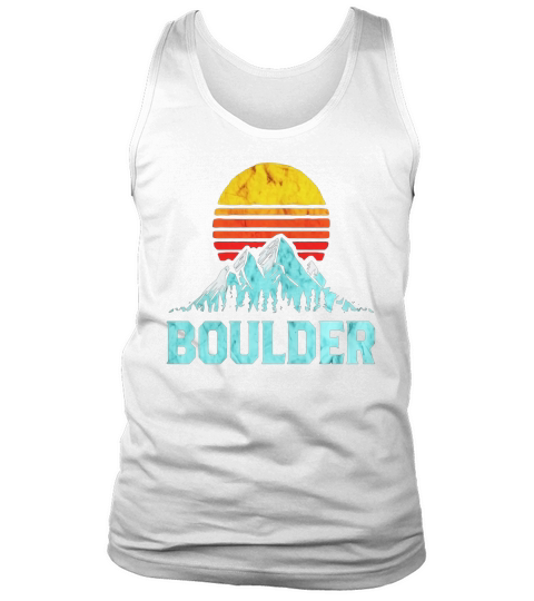 Vintage Boulder, Colorado Retro Distressed Mountains Tee Tank Top Unisex
