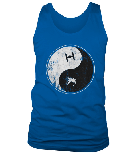 Yin Ying Yang Space Ship Star Wing Fighter Wars Parody Tank Top Unisex