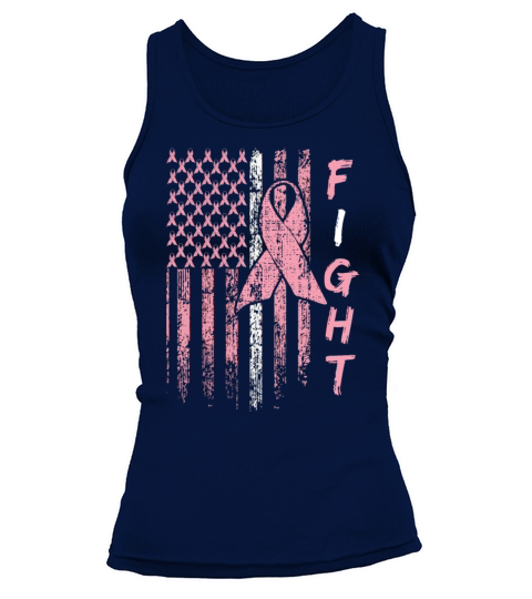 America Flag Pink October Breast Cancer Awareness Tank top Woman