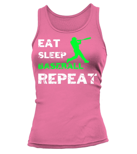 EAT SLEEP BASEBALL REPEAT Tank top Woman