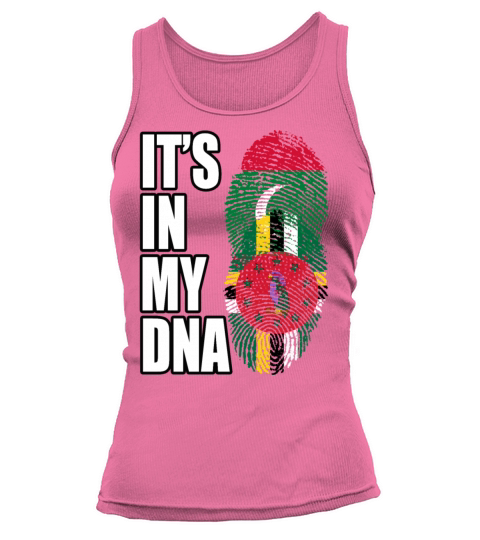 Maldivian And Dominica Mix Heritage DNA Flag Tank top Woman
