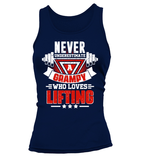 Never Underestimate Grampy Funny Gym Workout Fitne Tank top Woman