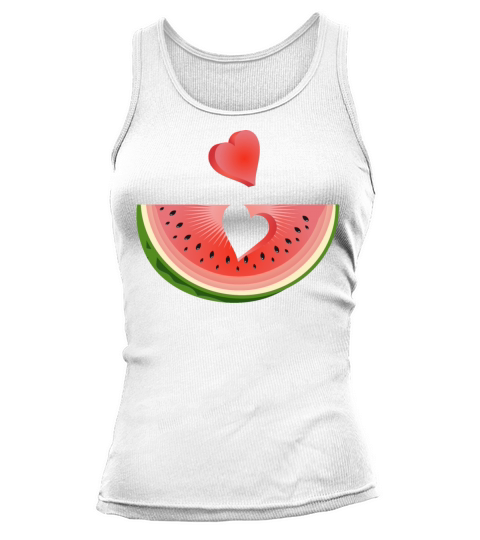 Piece of a watermelon with a heart Tank top Woman