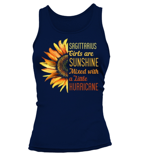 Sagittarius Girls Are Sunshine with Hurricane Tank top Woman