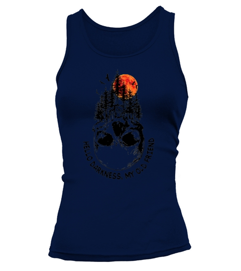 Skull tree sunset hello darkness my old friend shirt - Ladies Flowy Tank Tank top Woman