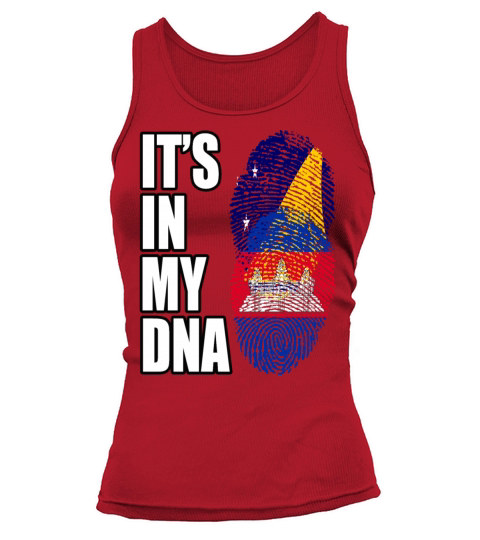 Tokelauan And Cambodian Mix Heritage DNA Flag Tank top Woman