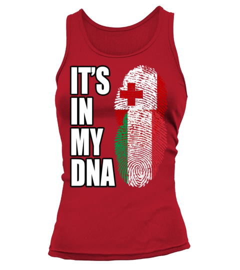 Tongan And Italian Mix Heritage DNA Flag Tank top Woman