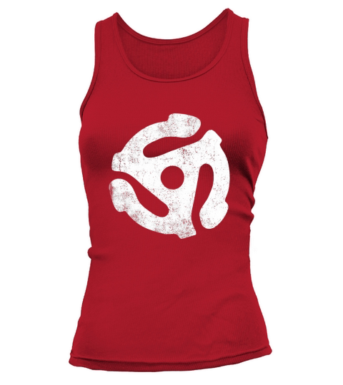 Vintage 45 Rpm Record Adapter T Shirt Tank top Woman