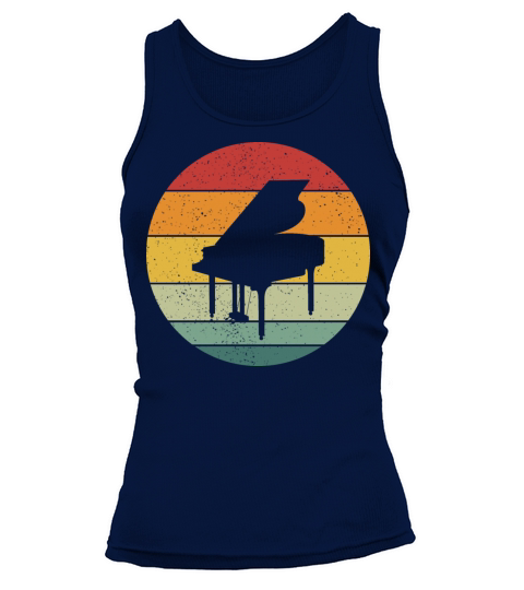 Vintage Retro Grand Classical Piano Vintage Music Tank top Woman