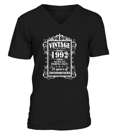 2. vintage 1992 good birthday funny Tshirt V-Neck T-shirt