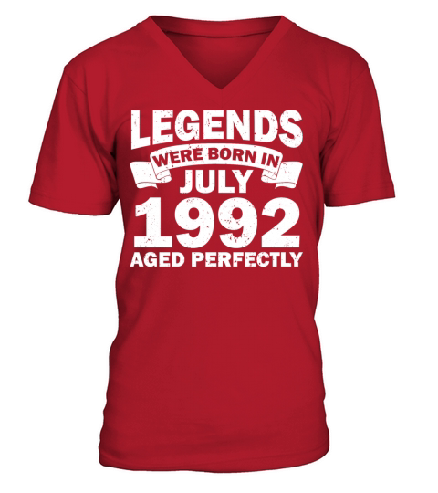30th birthday July vintage 1992 gift idea V-Neck T-shirt