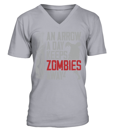 Archery Bow Archer Zombie Vintage V-Neck T-shirt