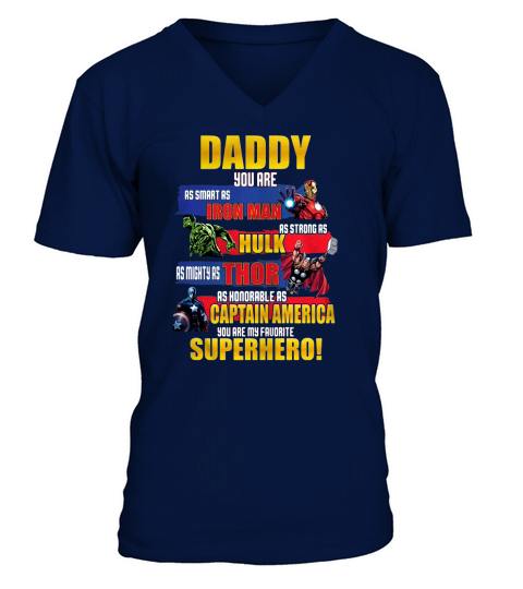DADDY SUPERHERO CHRISTMAST GIFT V-Neck T-shirt