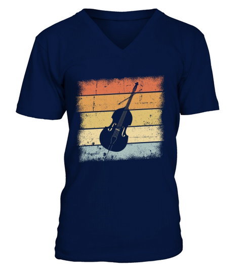 Double Bass Retro V-Neck T-shirt