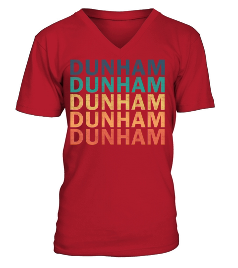 Dunham Name T Shirt - Dunham Vintage Retro Name Gi V-Neck T-shirt