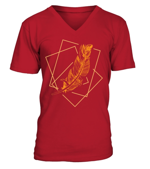 feather V-Neck T-shirt