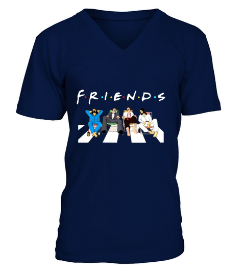 Friends The Beatles Abbey Road shirt - Unisex Long Sleeve V-Neck T-shirt