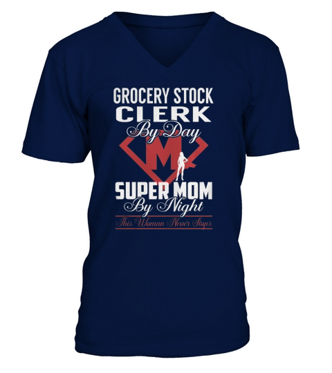 Grocery Stock Clerk V-Neck T-shirt