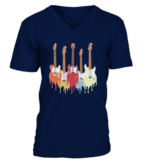 Guitar Player Retro Classic music lover V-Neck T-shirt
