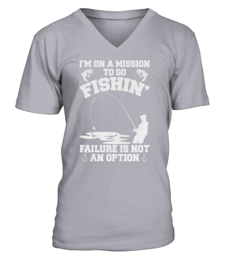 Im On A Mission To Go Fishin V-Neck T-shirt