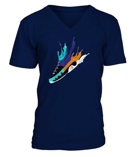 Jordan 9 dream it do it Dripping Sneaker V-Neck T-shirt