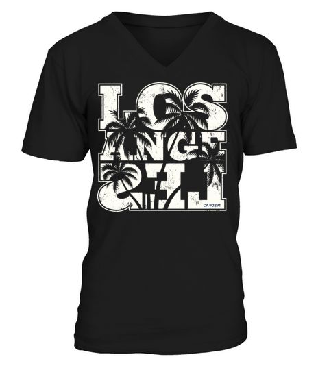 Los angeles palm trees V-Neck T-shirt