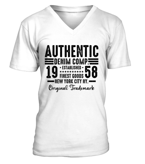 New York City Born In 1958 Vintage Birthday V-Neck T-shirt