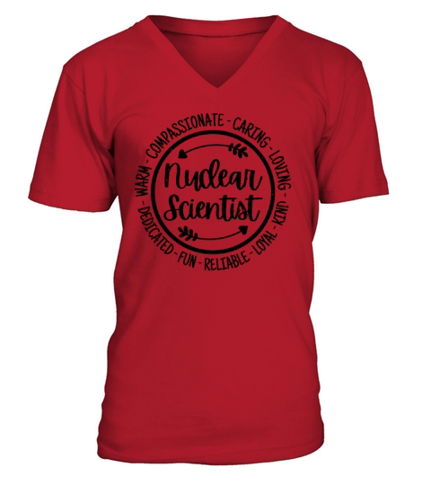 Nuclear Scientist Vintage Gift V-Neck T-shirt