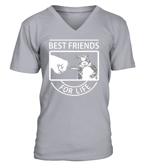 Squirrel Best Friend For Life Frontside V-Neck T-shirt