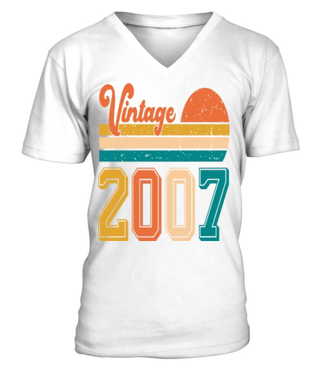 Vintage 2007 birthday gift V-Neck T-shirt