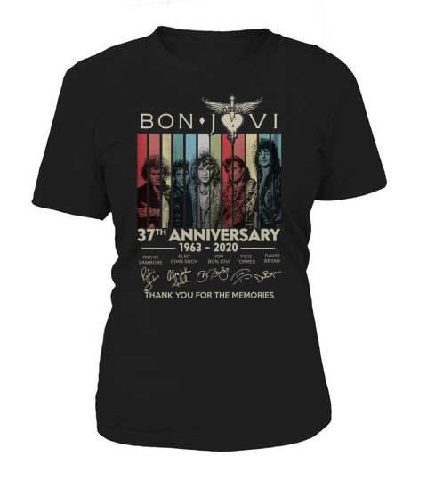 Bon Jovi 37th anniversary thank you for the memories vintage sweater Women's T-Shirt