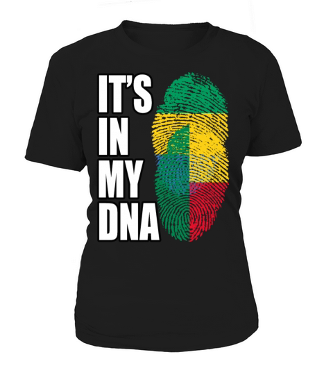 Gambian And Benin Mix Heritage DNA Flag Women's T-Shirt