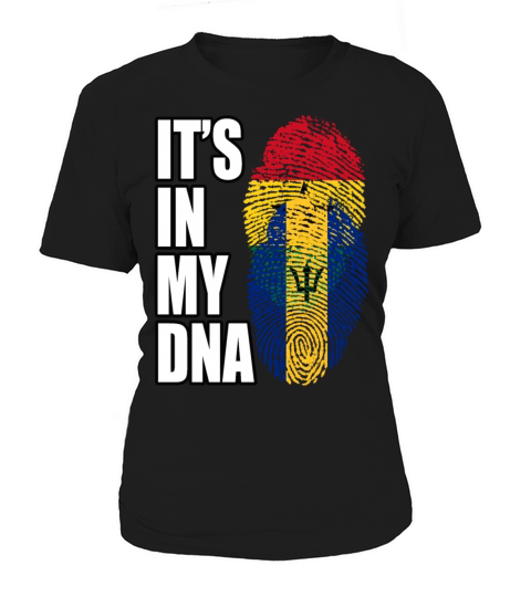 Ghanaian And Barbadian Mix Heritage DNA Flag Women's T-Shirt