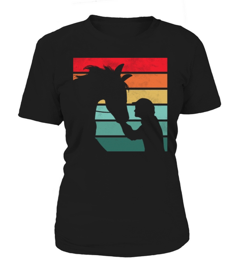 Girls Horse Riding Shirt Vintage Retro Women's T-Shirt