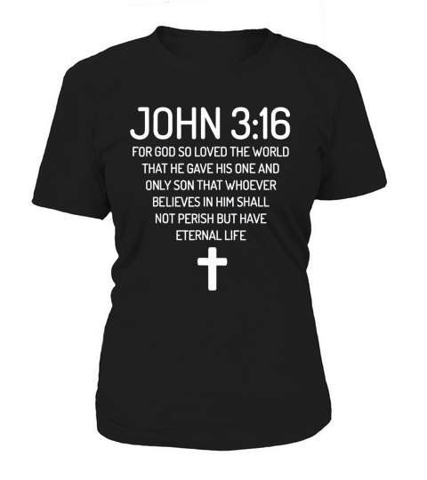 John 3:16 Bible Verse Scripture Christian T-Shirts Women's T-Shirt