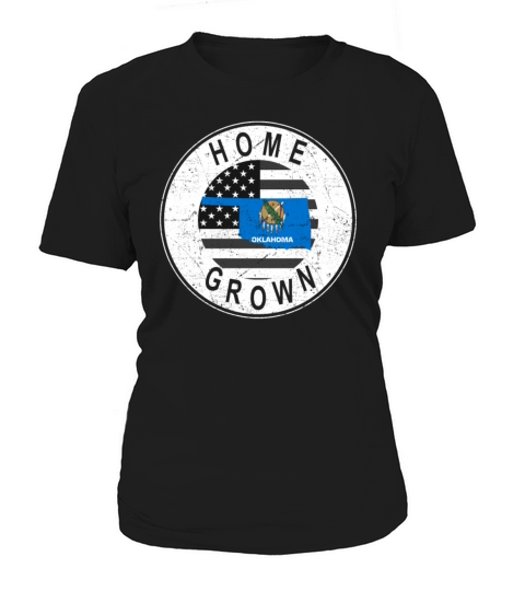 Land Map America US Flag Home Grown Oklahoma Women's T-Shirt