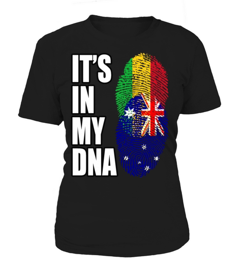 Malian And Australian Mix Heritage DNA Flag Women's T-Shirt
